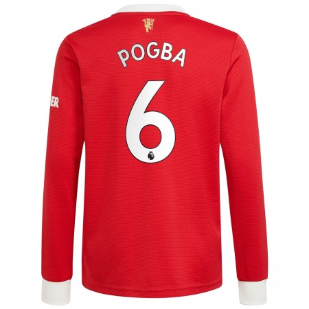 Fußballtrikots Manchester United Paul Pogba 6 Heim Trikotsatz 2021-2022 Langarm